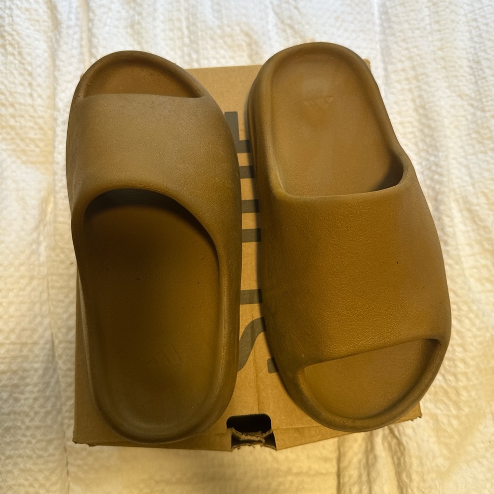 Adidas Tan Slide Sandals